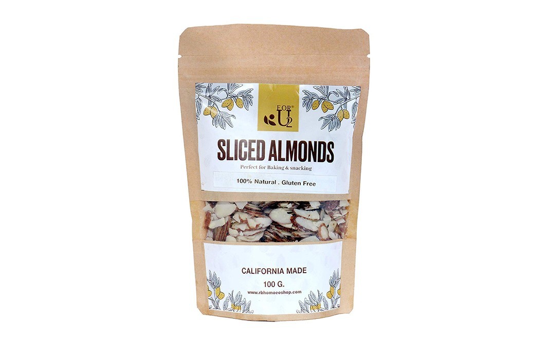 ForU2 Sliced Almonds California Made   Pack  100 grams